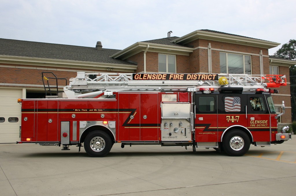 Glenside Fire District fire truck at the Glendale Heights firehouse